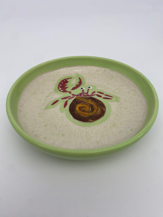 Hand Crafted Pottery - Green Crab Bowl